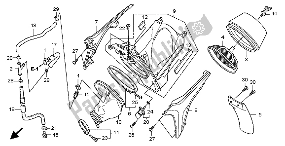 Alle onderdelen voor de Luchtfilter van de Honda CRF 450R 2009
