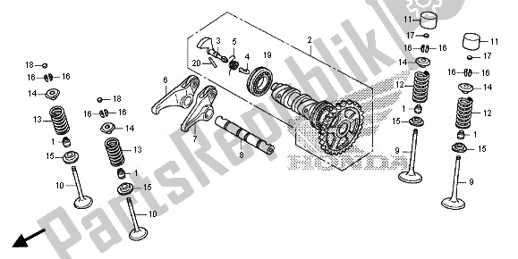 All parts for the Camshaft & Valve of the Honda CRF 450R 2014