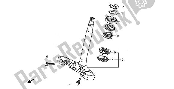 All parts for the Steering Stem of the Honda CBF 1000 FA 2011