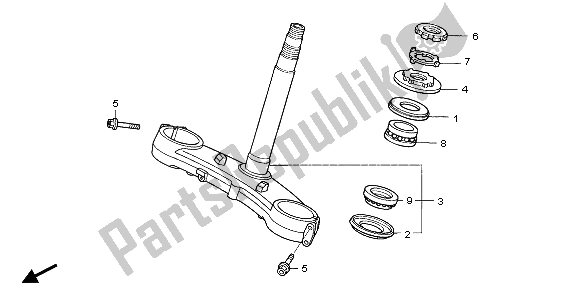 All parts for the Steering Stem of the Honda CBR 600 RR 2005