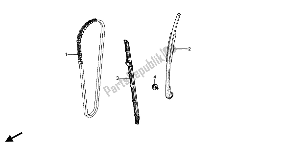 All parts for the Cam Chain & Tensioner of the Honda CN 250 1 1994