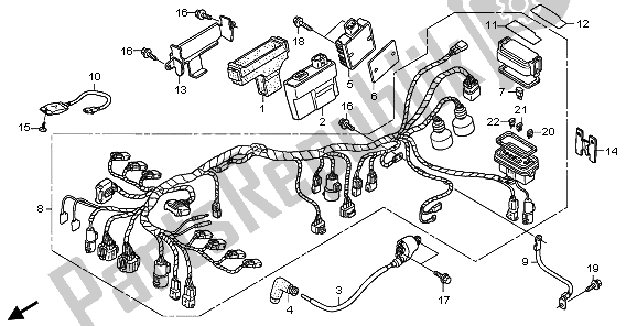 Tutte le parti per il Cablaggio del Honda TRX 400 FA Fourtrax Rancher AT 2006