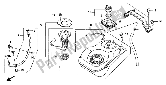 Toutes les pièces pour le Réservoir D'essence du Honda SH 300 2009