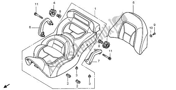 Tutte le parti per il Posto A Sedere del Honda GL 1800A 2006