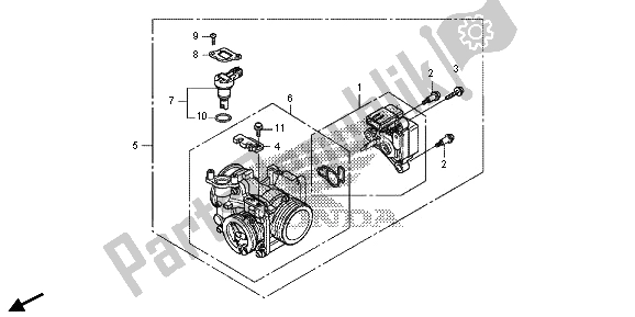 Tutte le parti per il Corpo Farfallato del Honda VT 750 CS 2013