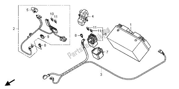 All parts for the Battery of the Honda CBR 1000 RA 2013