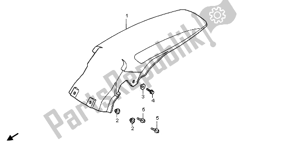 Todas las partes para Guardabarros Trasero de Honda CR 500R 1997