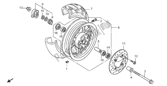Todas las partes para Rueda Delantera de Honda PES 150 2008