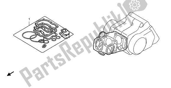 All parts for the Eop-1 Gasket Kit A of the Honda CRF 50F 2007