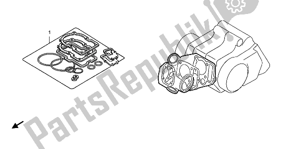 Tutte le parti per il Kit Di Guarnizioni Eop-1 A del Honda CRF 50F 2007