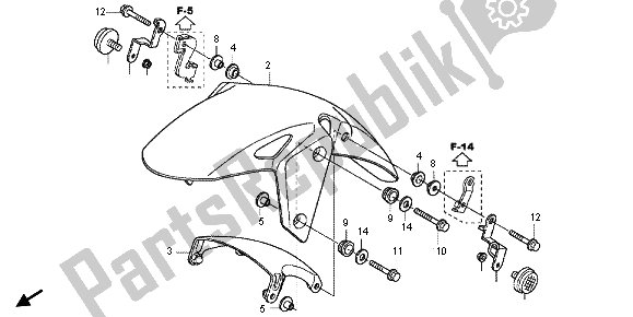 Wszystkie części do Przedni B? Otnik Honda CBR 125 RS 2013