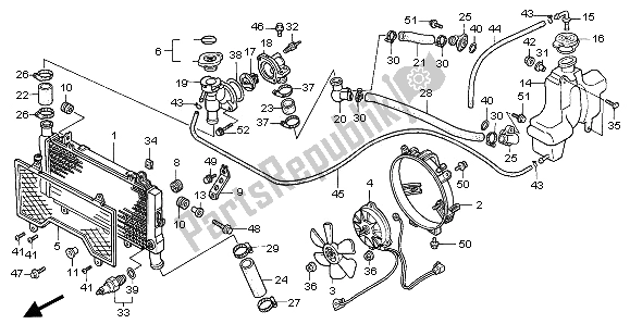 Toutes les pièces pour le Radiateur du Honda CBR 1000F 1995