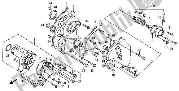 Wszystkie części do Pompa Wodna Honda CBR 1000F 1991