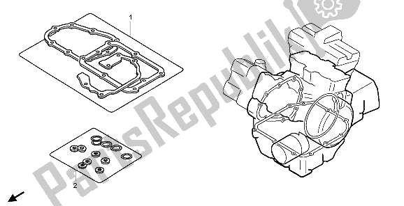 All parts for the Eop-2 Gasket Kit B of the Honda VFR 800A 2007