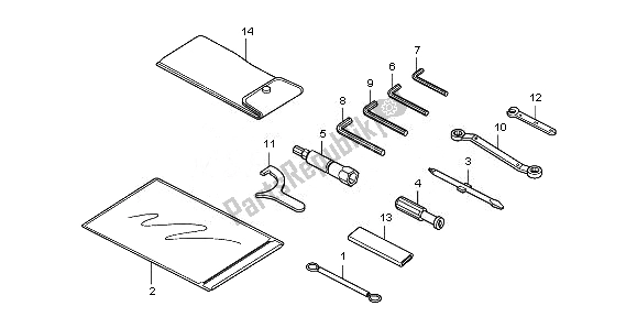 All parts for the Tools of the Honda NSA 700A 2008