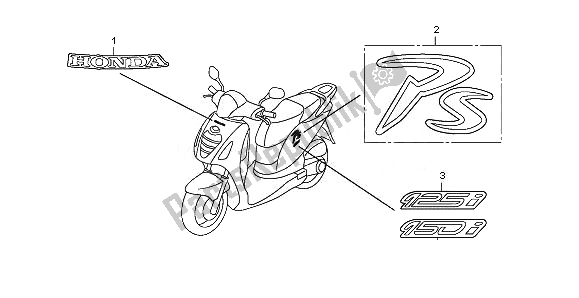 Wszystkie części do Znak Honda PES 125 2011