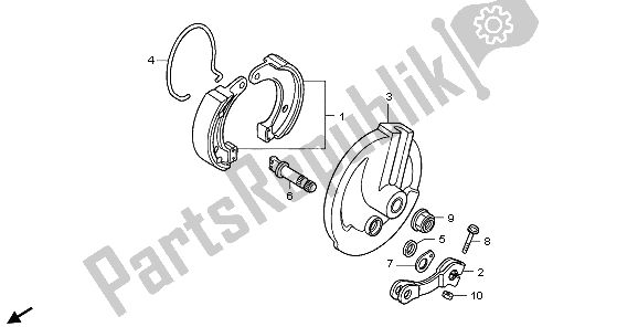 Tutte le parti per il Pannello Freno Anteriore del Honda CRF 50F 2006