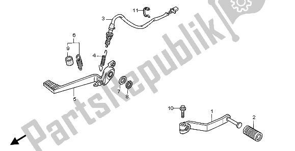 Todas las partes para Pedal de Honda VFR 800 2002