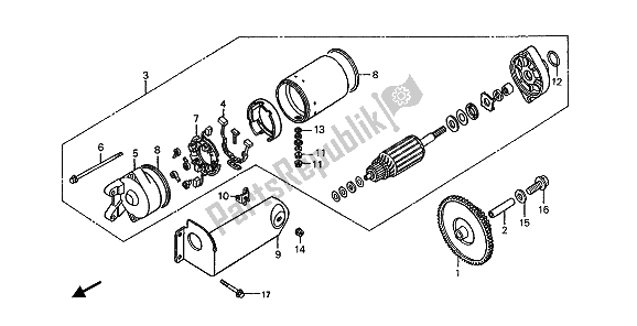 Todas las partes para Motor De Arranque de Honda ST 1100 1990