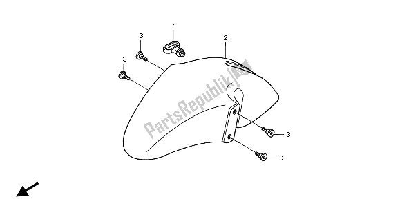 Todas las partes para Guardabarros Delantero de Honda NES 150 2006