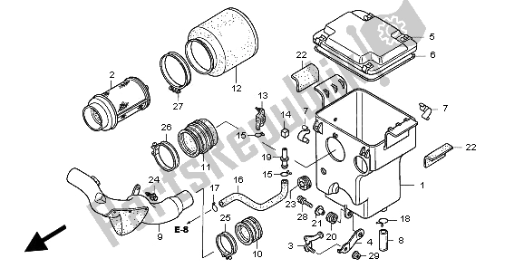 Todas las partes para Filtro De Aire de Honda TRX 350 FE Fourtrax 4X4 ES 2006