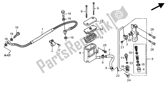 Todas las partes para Cilindro Maestro Del Freno Trasero de Honda CBR 250R 2011