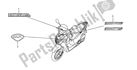 All parts for the Mark of the Honda SH 125D 2009