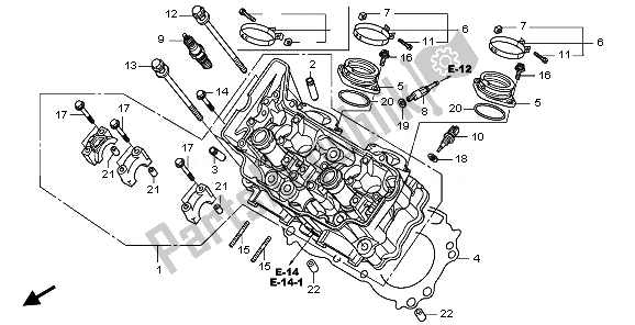 Wszystkie części do G? Owica Cylindra (przód) Honda VFR 1200 FA 2010