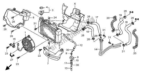 Tutte le parti per il Termosifone del Honda SH 150R 2010