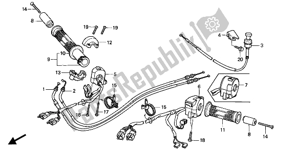 Wszystkie części do Prze?? Cznik I Kabel Honda RVF 750R 1994