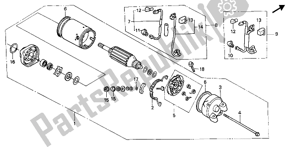 Todas las partes para Motor De Arranque de Honda VT 600C 1988