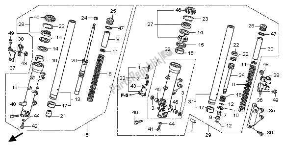 Todas las partes para Tenedor Frontal de Honda GL 1800 2009