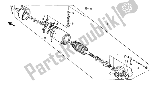 Todas las partes para Motor De Arranque de Honda TRX 450 FE Fourtrax Foreman ES 2004