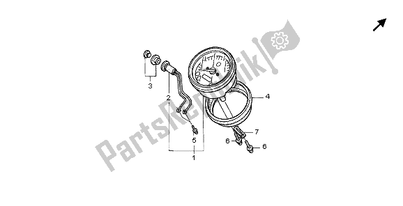 Todas las partes para Metro (kmh) de Honda VT 750 CA 2007