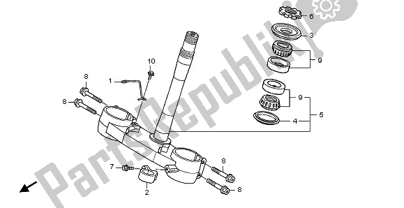 Tutte le parti per il Gambo Dello Sterzo del Honda CRF 250X 2011