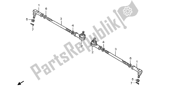 Todas las partes para Tirante de Honda TRX 350 FE Fourtrax Rancher 4X4 ES 2000