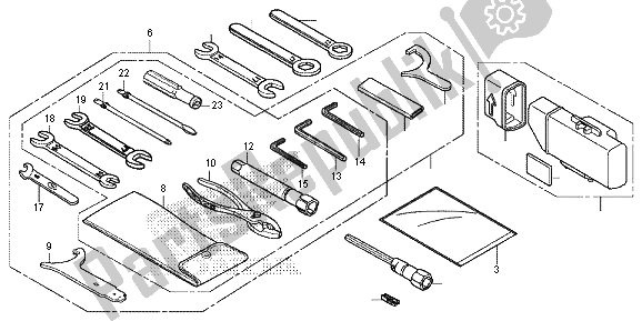 Alle onderdelen voor de Hulpmiddelen van de Honda VT 750 CS 2013