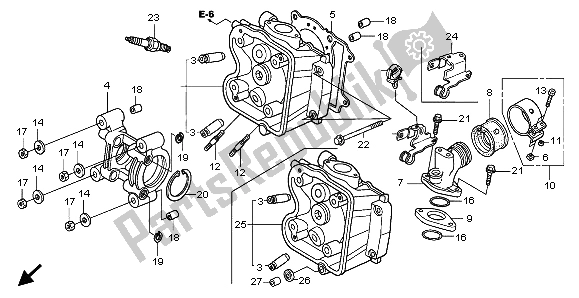 All parts for the Cylinder Head of the Honda FES 125A 2007