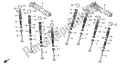 albero a camme e valvola (posteriore)