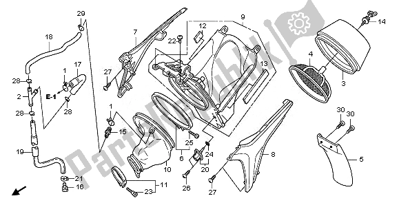 All parts for the Air Cleaner of the Honda CRF 450R 2011