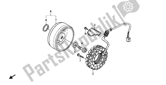 Wszystkie części do Generator Honda VT 750C 2007