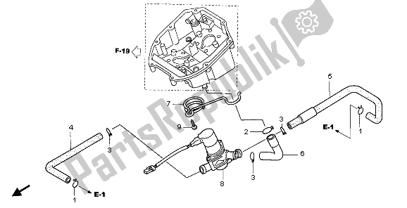 Tutte le parti per il Valvola Di Controllo Iniezione Aria del Honda XL 1000V 2006