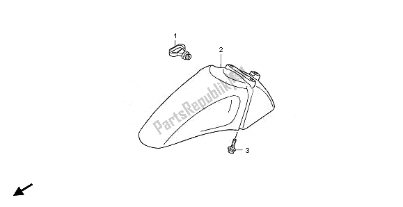 All parts for the Front Fender of the Honda SH 125 2011