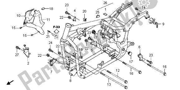 Todas las partes para Cuerpo Del Marco de Honda VT 750 CA 2006