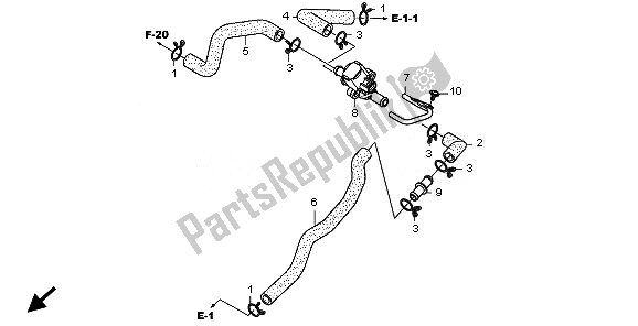 Todas las partes para Válvula De Control Par de Honda VT 1300 CXA 2010