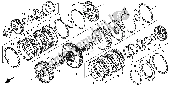 Tutte le parti per il Frizione del Honda TRX 420 FA Fourtrax Rancher AT 2010