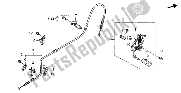 Todas las partes para Freno De Mano de Honda NSA 700A 2009