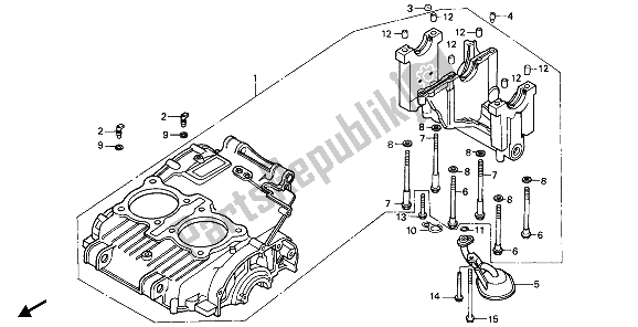 All parts for the Crankcase Set of the Honda CB 450S 1988