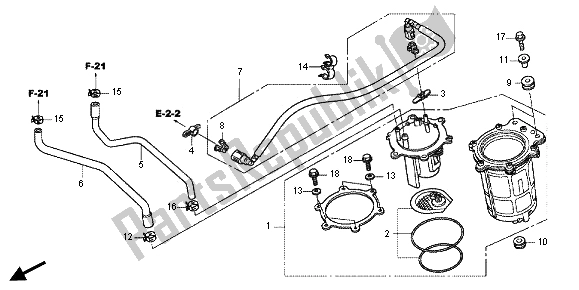 All parts for the Fuel Pump of the Honda VT 750 CS 2012