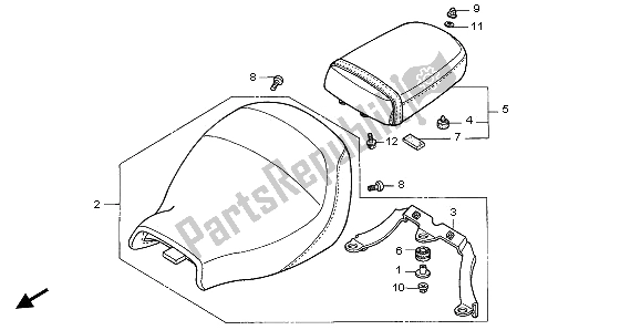 Toutes les pièces pour le Siège du Honda VTX 1800C 2003